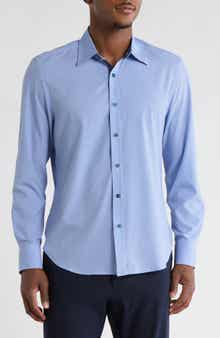 CONSTRUCT Cross Geo Print Stretch Dress Shirt