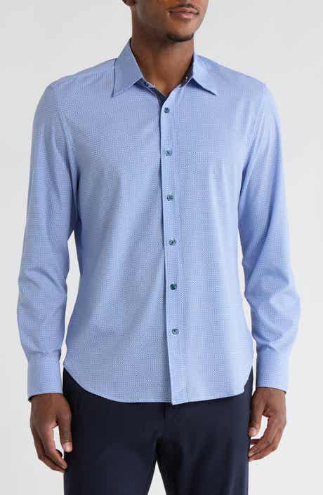 CONSTRUCT Cross Geo Print Stretch Dress Shirt