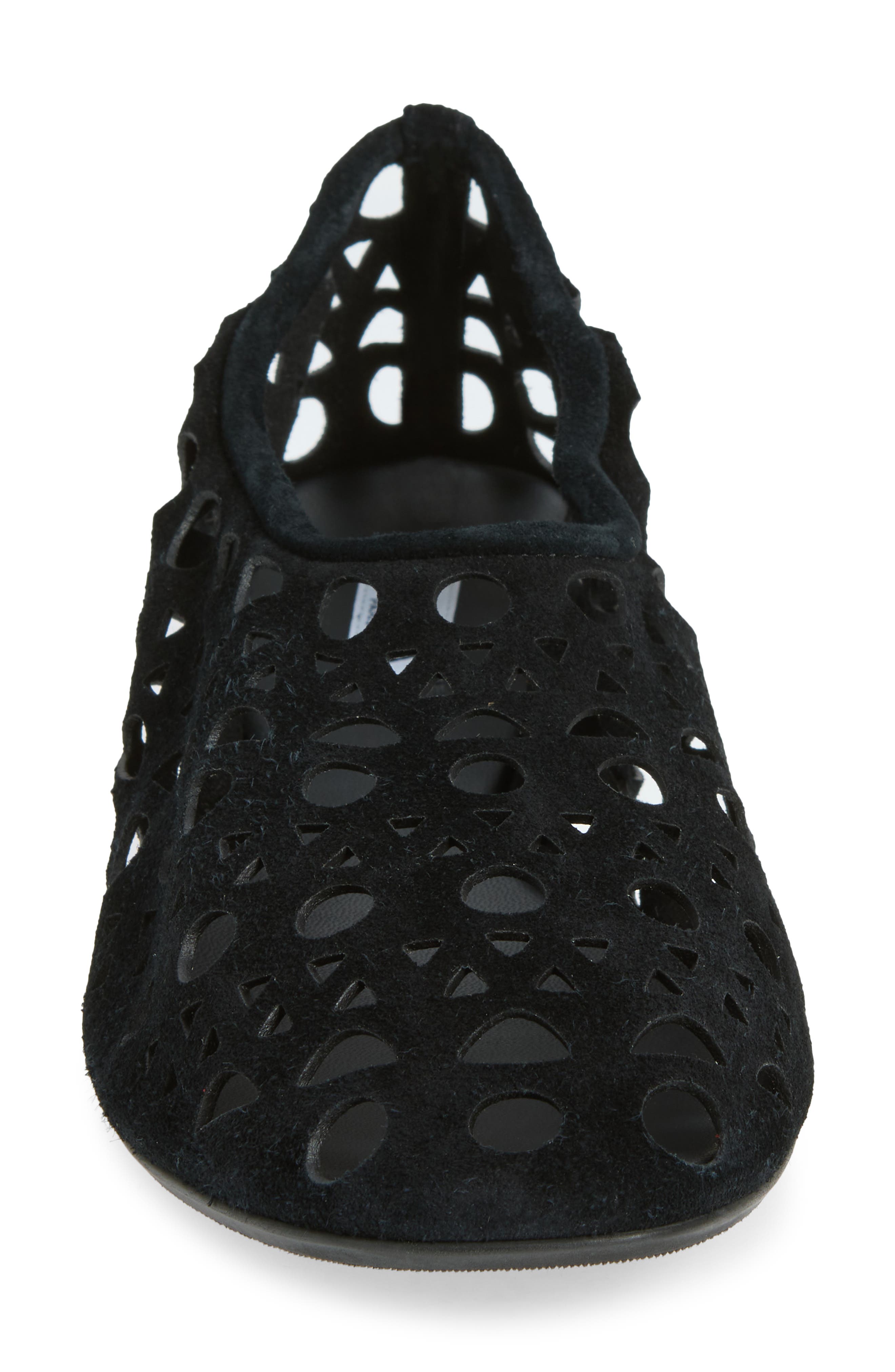 Neo Vienne Perforated Ballet Flat, Alternate, color, 999 NOIR