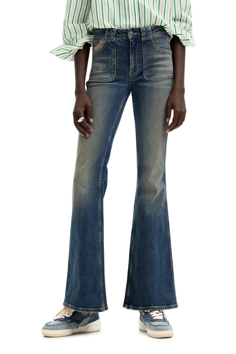 Danis Flare Jeans, Main, color, BLUE