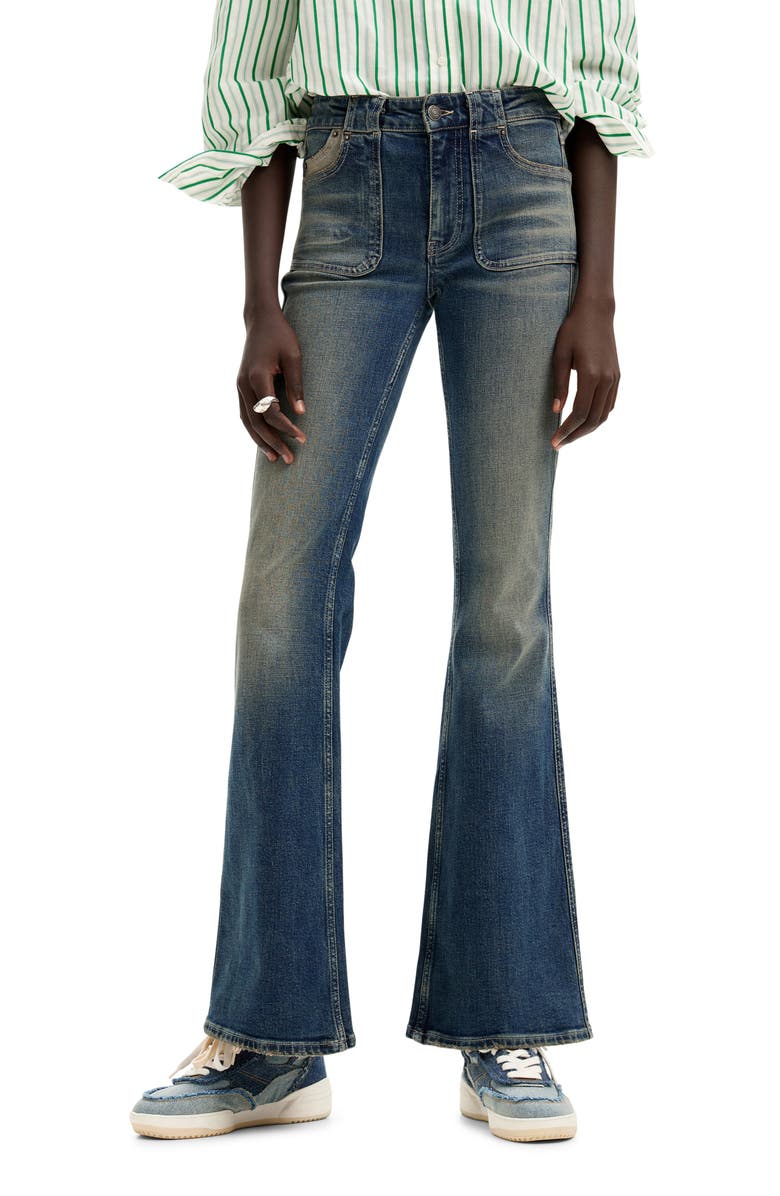 Desigual Danis Flare Jeans, Main, color, 