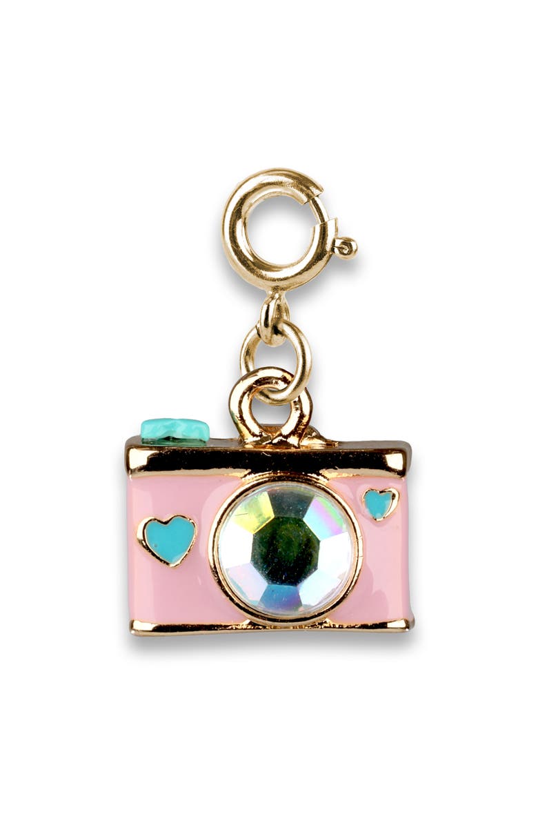CHARM IT!<sup>®</sup> Kids' Goldtone Camera Charm, Main, color, Pink Multi