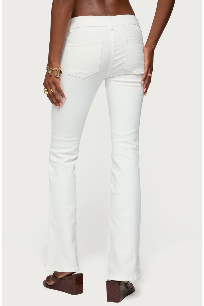 Mattea Patch Pocket Low Rise Flare Jeans, Alternate, color, WHITE