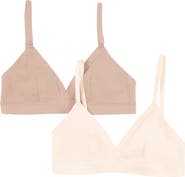 Felina Assorted 2-Pack Stretch Cotton Bralettes