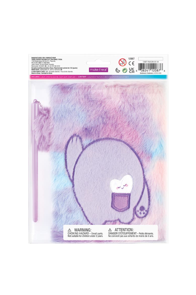 Imagination Land Wild Style Plush 192 Page Journal and Pen, Alternate, color, Multicolored