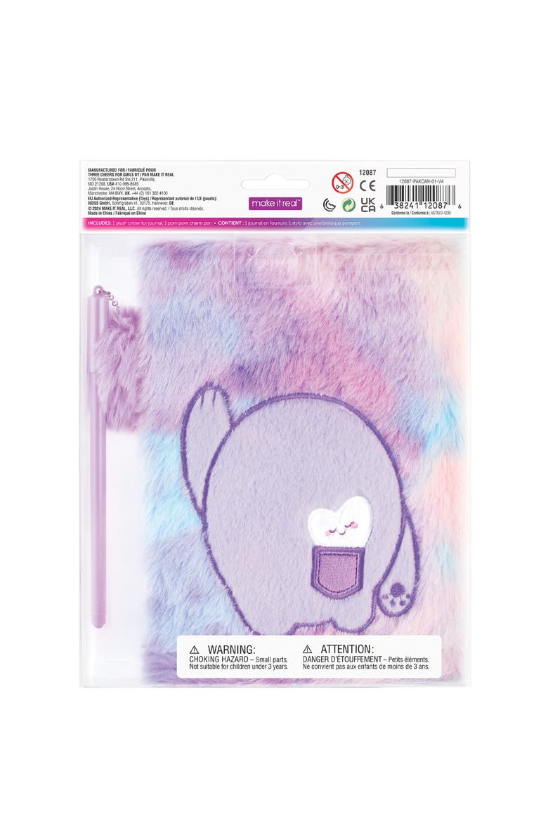 3C4G Imagination Land Wild Style Plush 192 Page Journal and Pen, Alternate, color, Multicolored