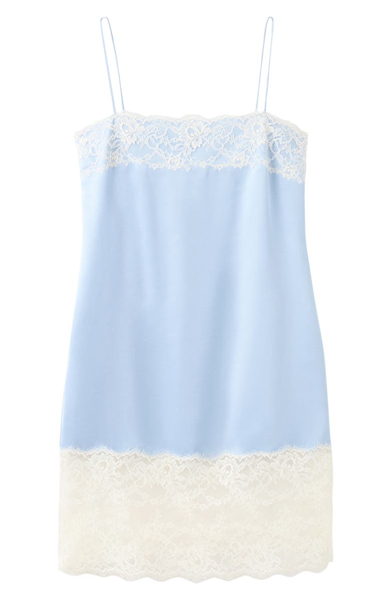 MANGO Lace Camisole Dress, Alternate, color, Sky Blue