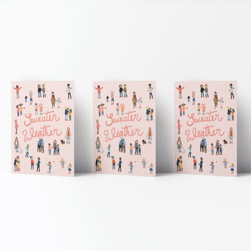 Ramus & Co Fall/Halloween Greeting Card Pack Sets (3 ct) Sweater Weather in Multi-Pack at Nordstrom