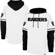 '47 Men's '47 White Las Vegas Raiders Trifecta Shortstop Pullover Hoodie