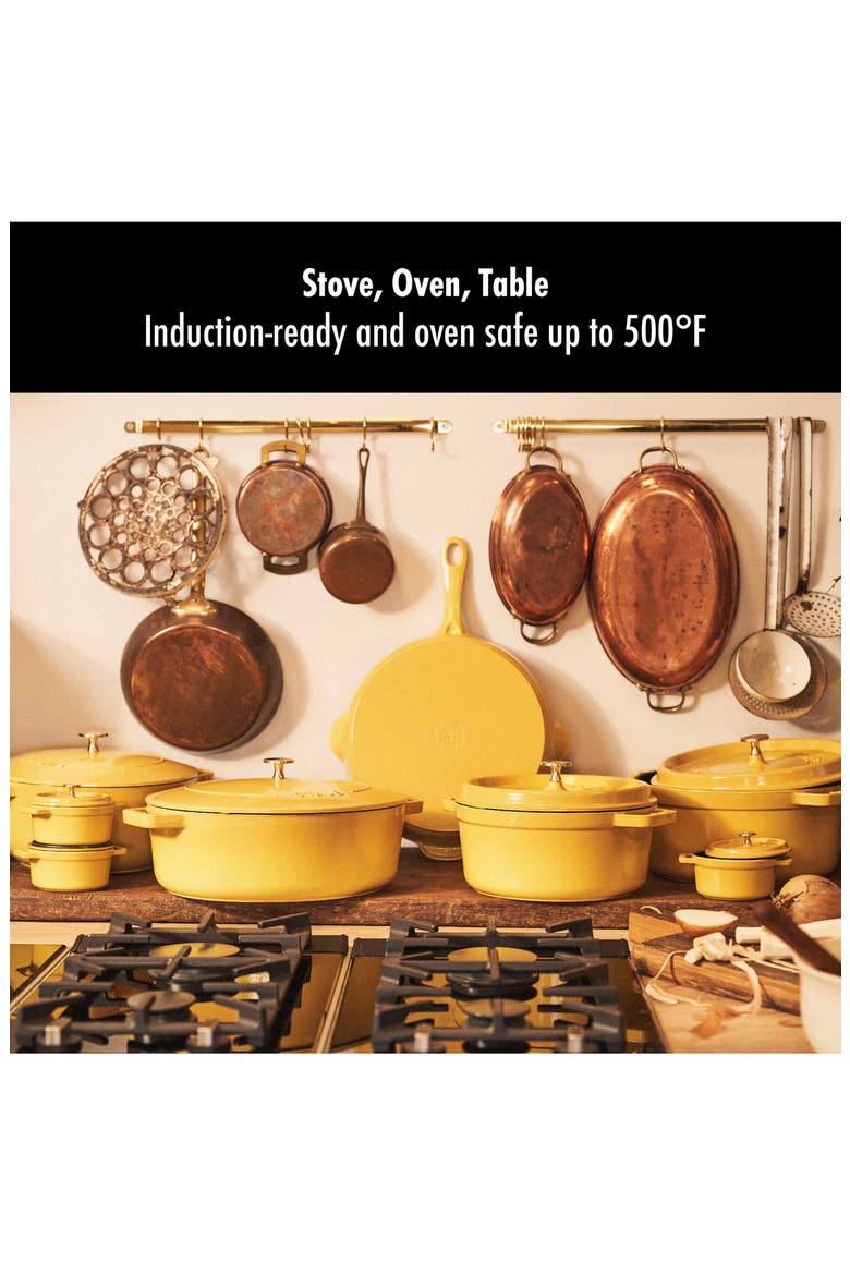 11-Inch Enameled Cast Iron Traditional Skillet, Alternate, color, CITRON