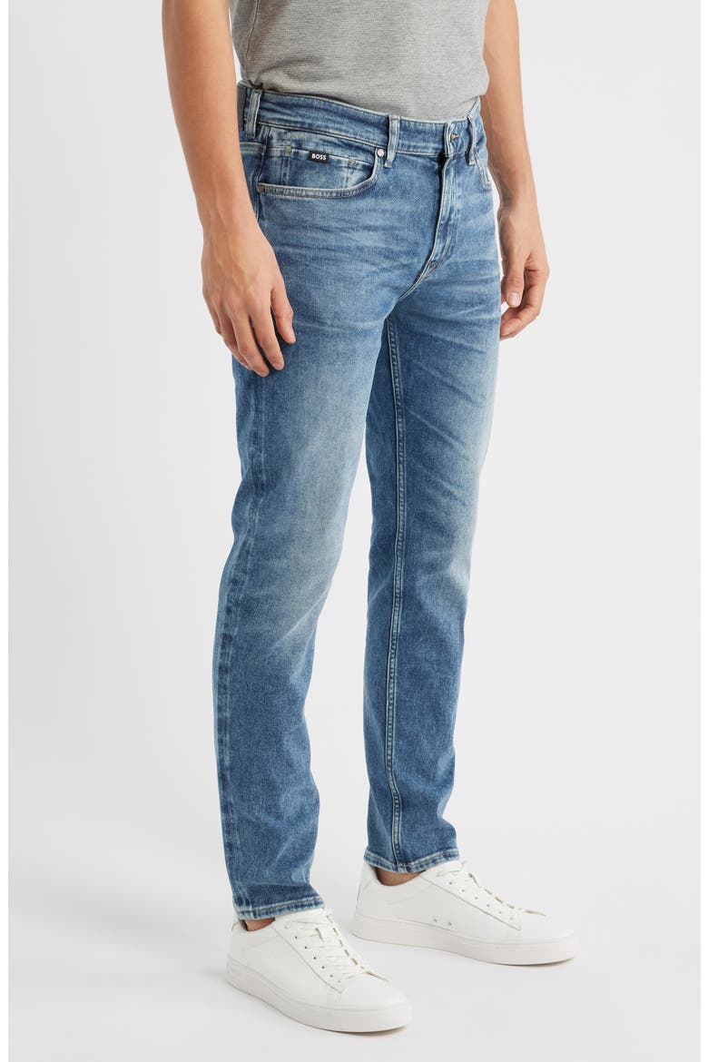 Delaware Slim Fit Stretch Jeans, Alternate, color, MEDIUM BLUE