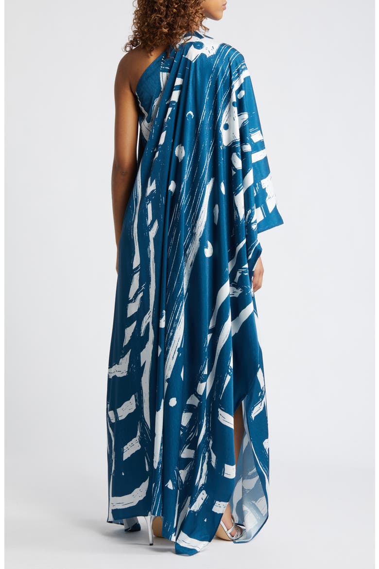 Satu One-Shoulder Dress, Alternate, color, BLUE