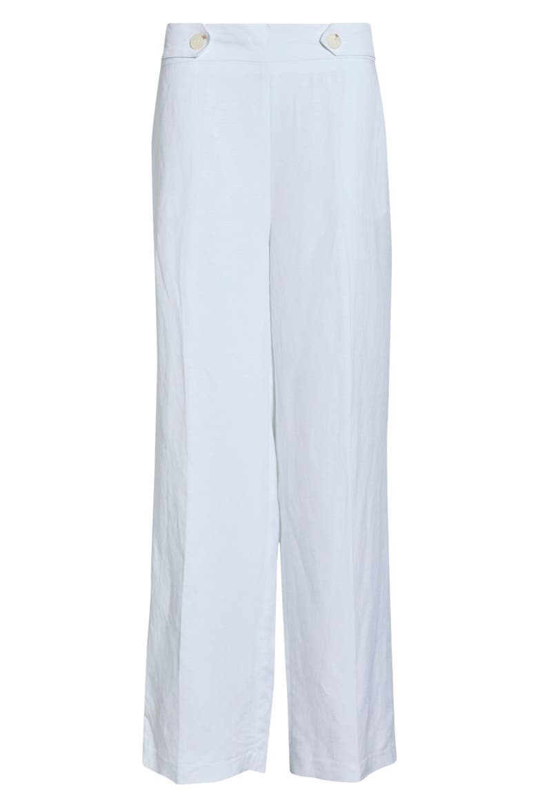 High Waist Wide Leg Pants, Alternate, color, CRISP WHITE