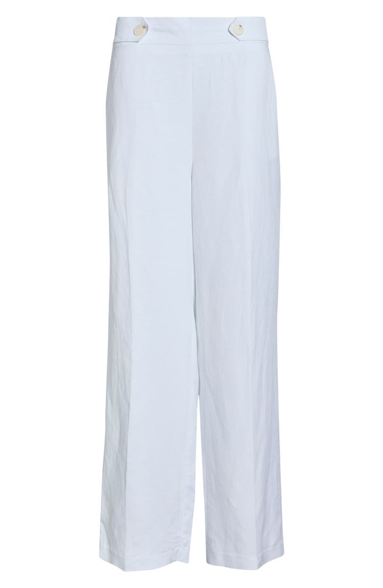 Anne Klein High Waist Wide Leg Pants, Alternate, color, Crisp White