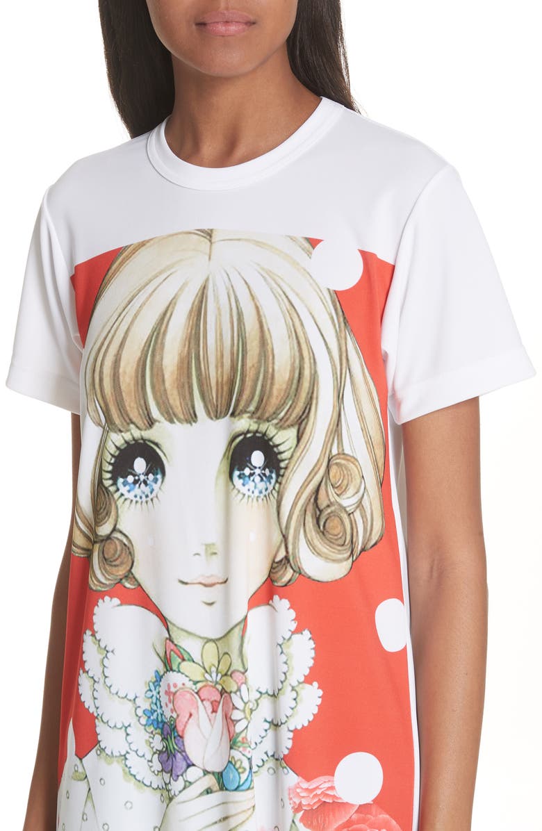 Comme des Garçons Manga Print T-Shirt Dress, Alternate, color, 