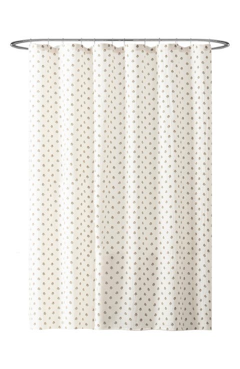 Block Print Gauze Shower Curtain