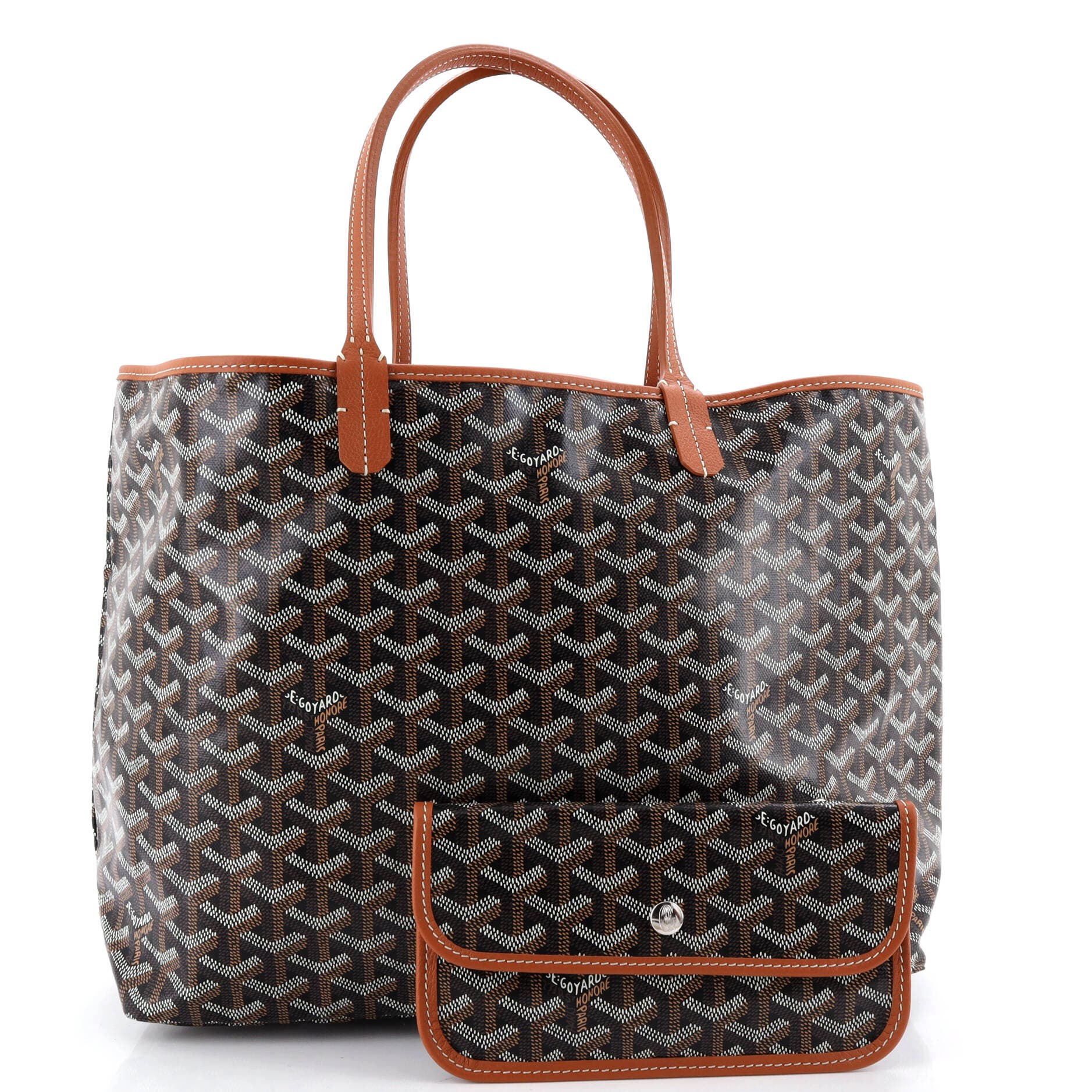 Pre-Owned Goyard Saint Louis Tote Coated Canvas PM, Alternate, color, Brown