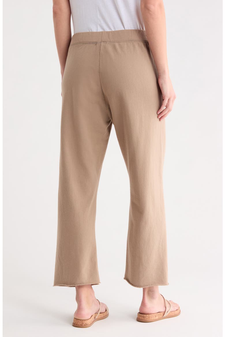 French Terry Raw Edge Sweatpants, Alternate, color, COFFEE
