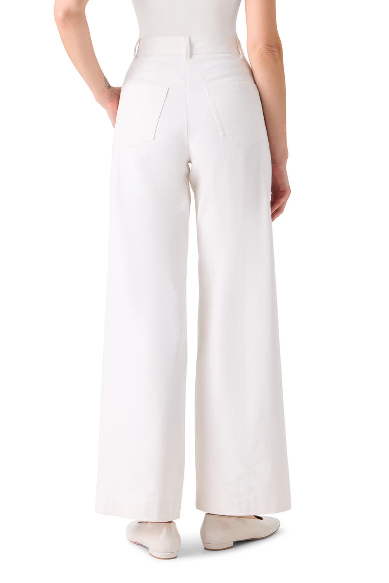 Finnian High Waist Wide Leg Jeans, Alternate, color, ECRU