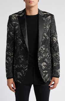 John Varvatos Star USA Patterned Peaked Lapel Dinner Jacket