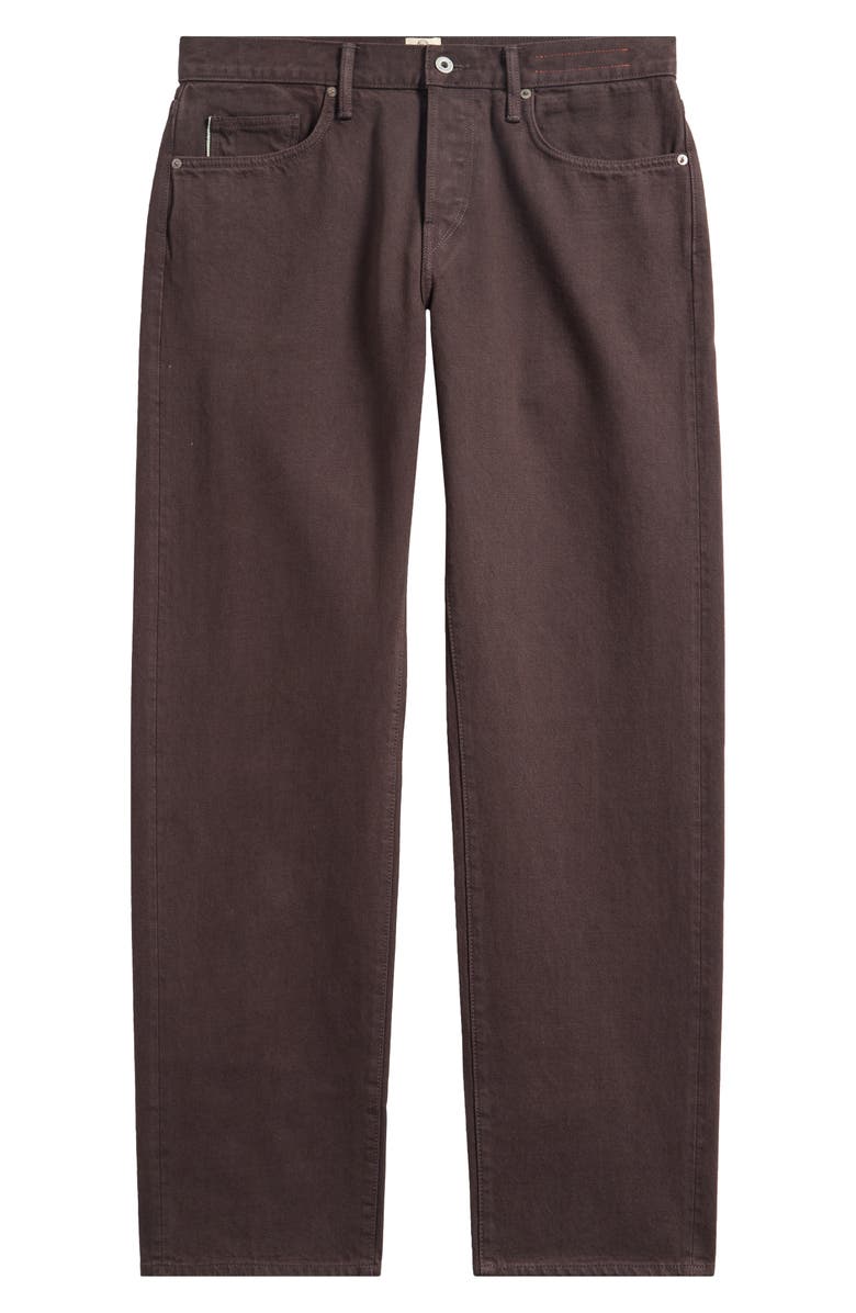 HIROSHI KATO The Barrel Classic Straight Leg 14-Ounce Natural Slub Selvedge Jeans, Alternate, color, Carob