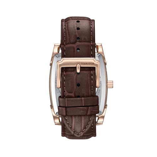 Heritor Automatic Valentin Mens Automatic Watch With Date In Brown
