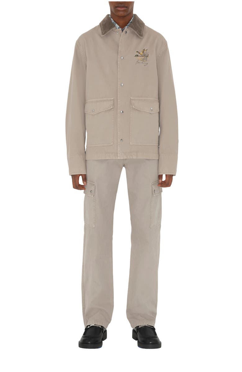 Burberry Gabardine Cargo Trousers, Main, color, 
