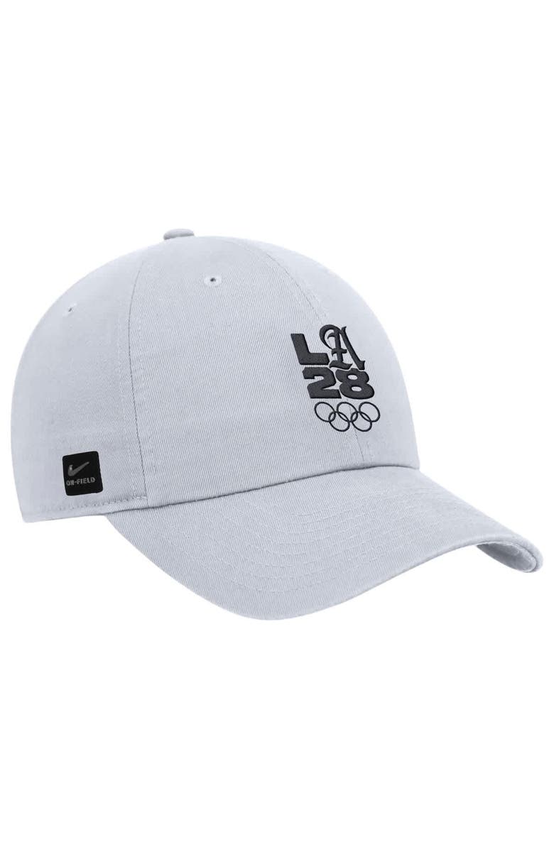 Nike Men's Nike White LA28 Summer Olympics Club Adjustable Hat, Alternate, color, 