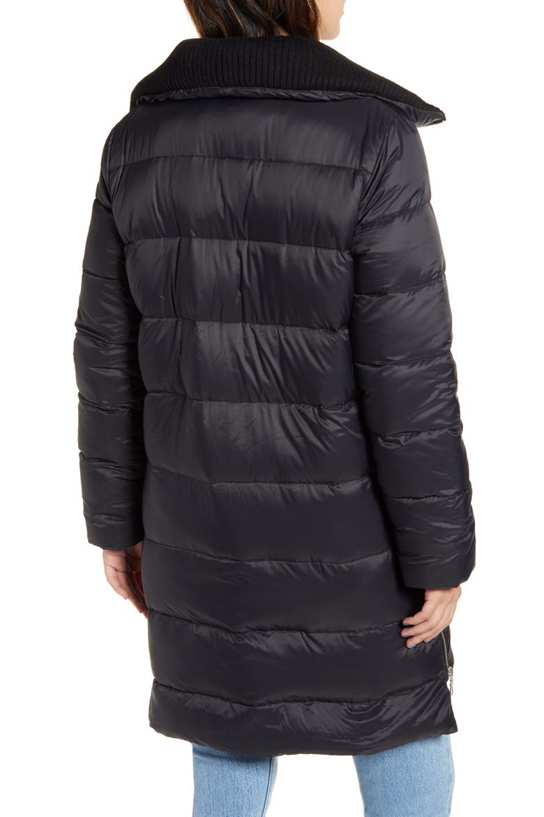 BB Dakota Cold Snap Putter Coat, Alternate, color, BLACK
