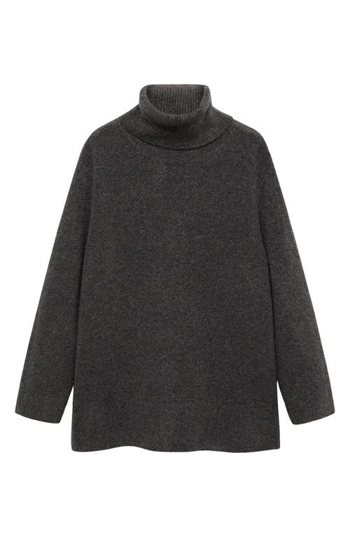 Mango Turtleneck Sweater In Gray