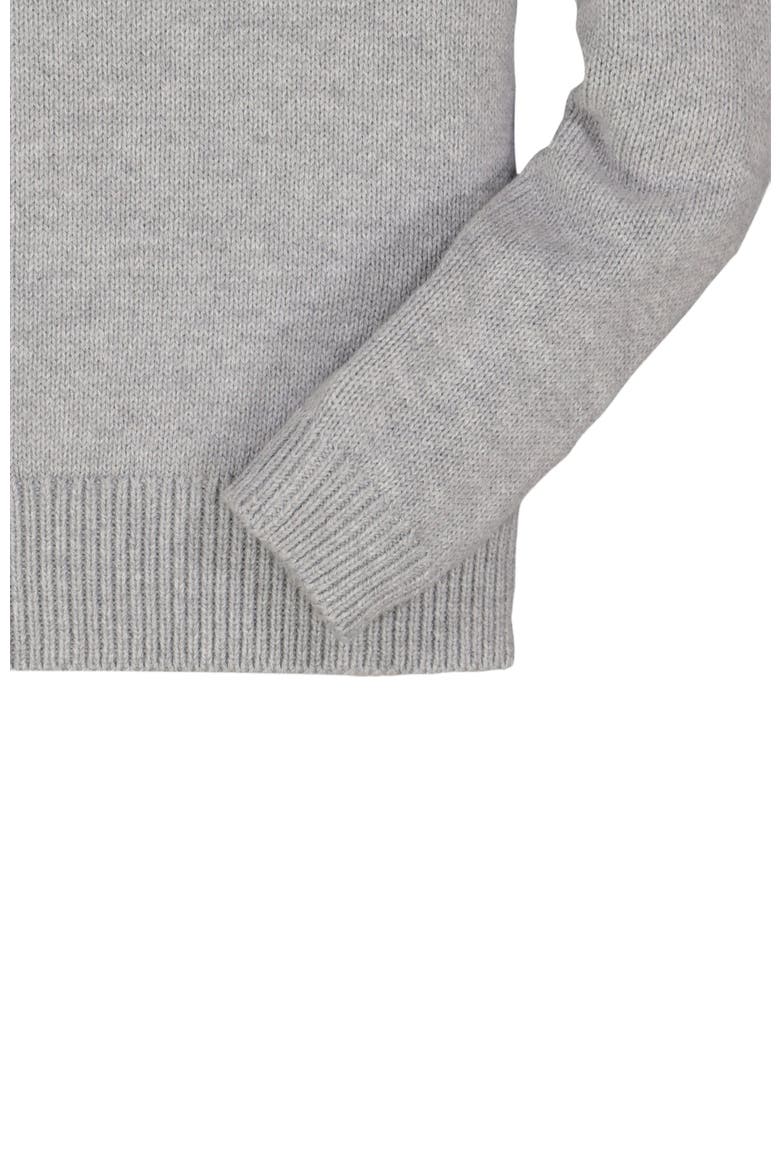Baby Girls' Organic Ruffle Rib Knit Sweater Top, Infant, Alternate, color, Gray Heather