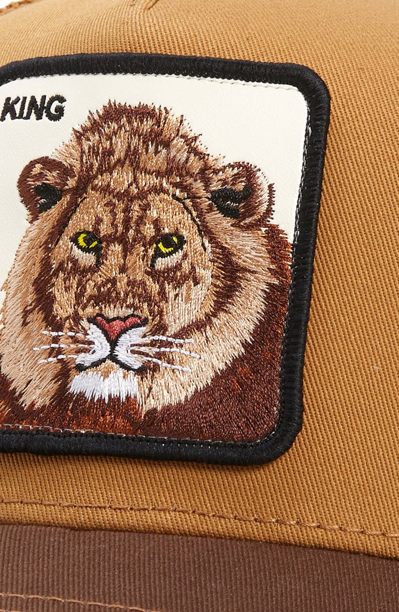 Goorin Bros. Lion Patch Trucker Cap, Alternate, color, Whiskey
