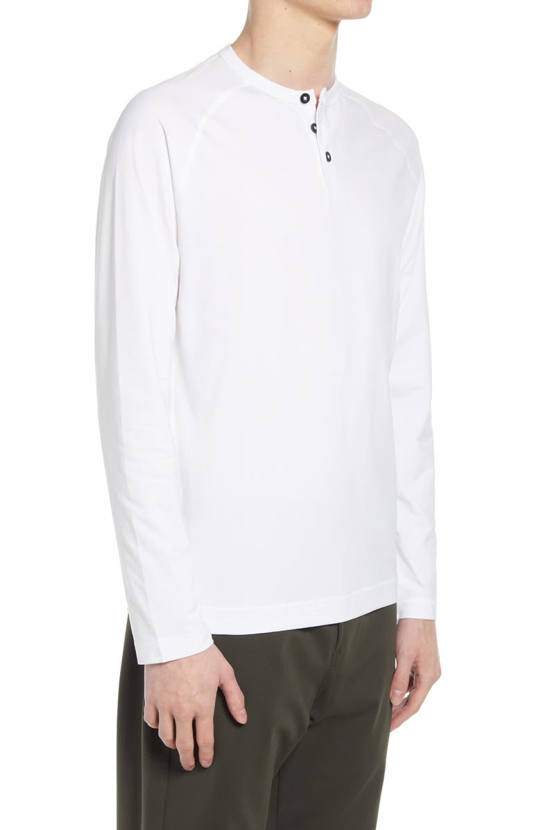 Public Rec Go-To Long Sleeve Performance Henley T-Shirt, Alternate, color, White