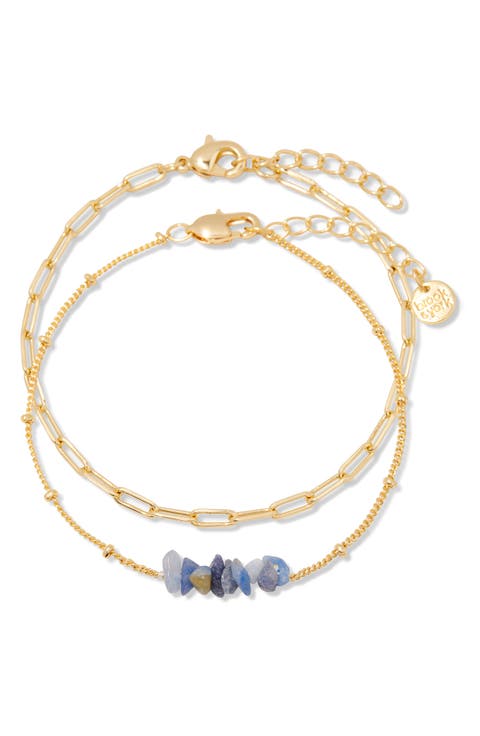 Alex Stacked Bead & Link Bracelet Set