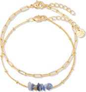 Brook and York Alex Stacked Bead & Link Bracelet Set