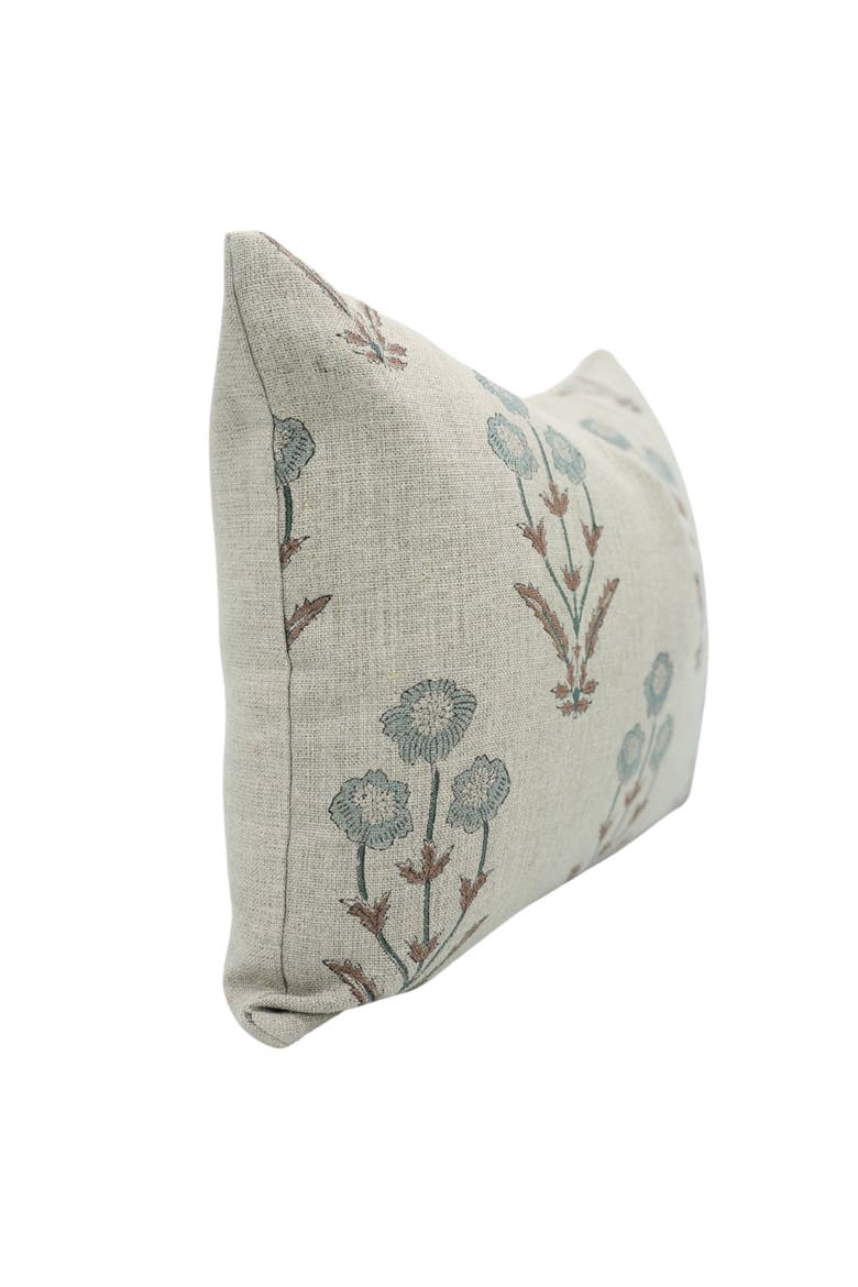 Amitabh Handmade Block Printed Linen Cover, Alternate, color, Grey