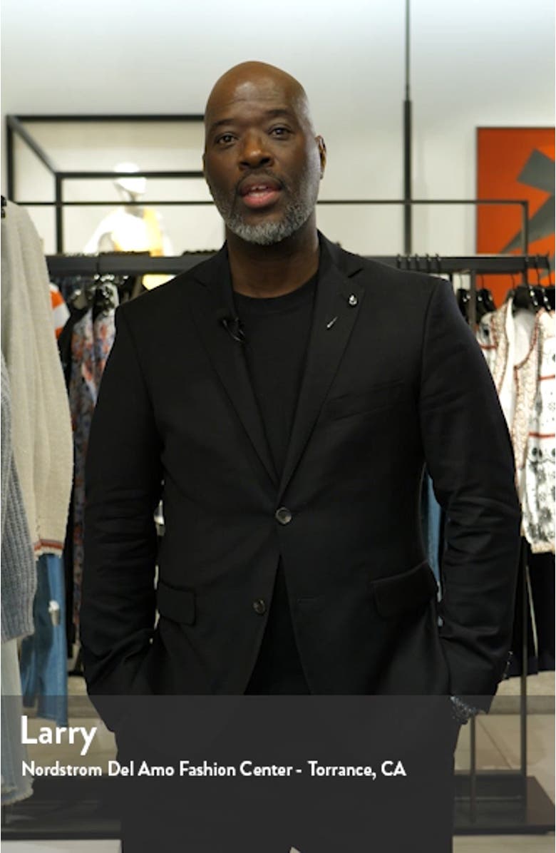 Clotilde Floral Print & Metallic Stripe Dress, sales video thumbnail