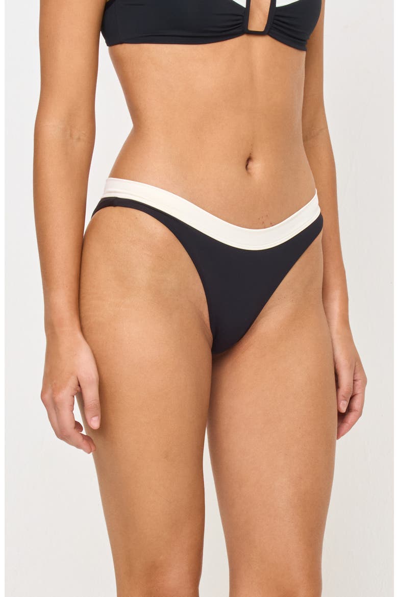 Mercer Bikini Bottoms, Alternate, color, BLACK/ CREAM
