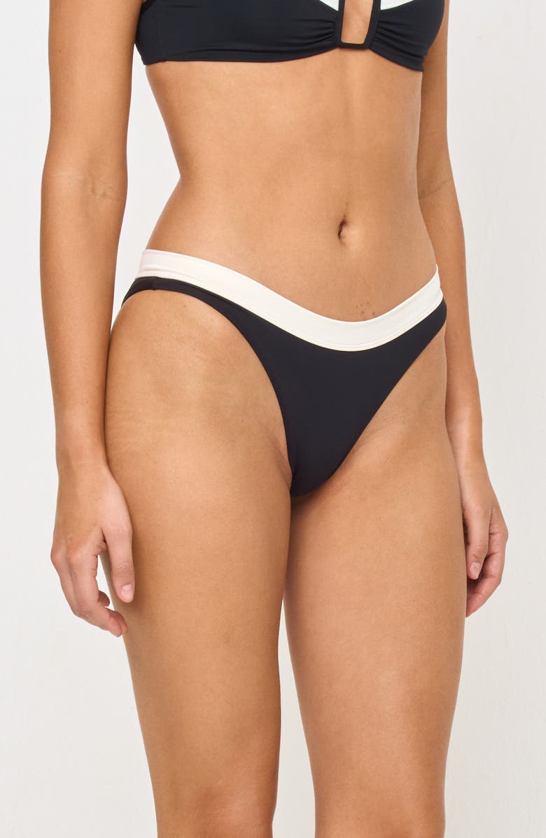 LSPACE Mercer Bikini Bottoms, Alternate, color, Black/ Cream