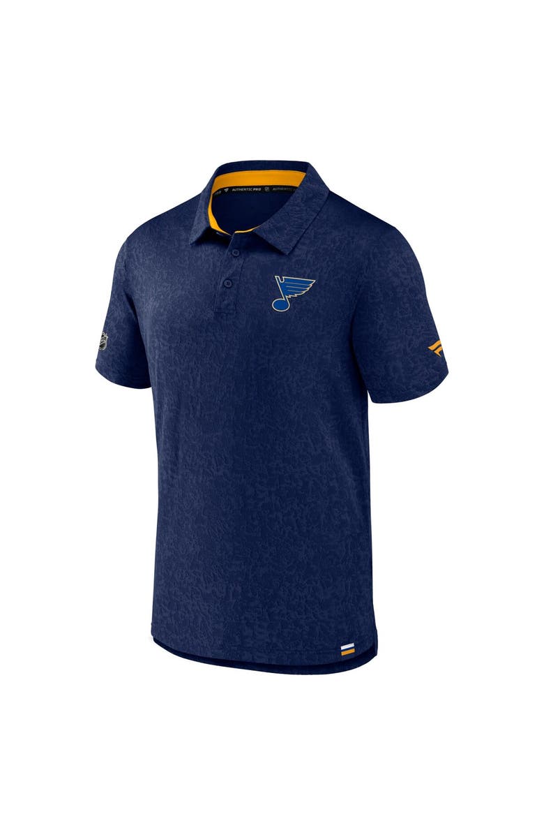 FANATICS Men's Fanatics Branded  Navy St. Louis Blues Authentic Pro Jacquard Polo, Alternate, color, 