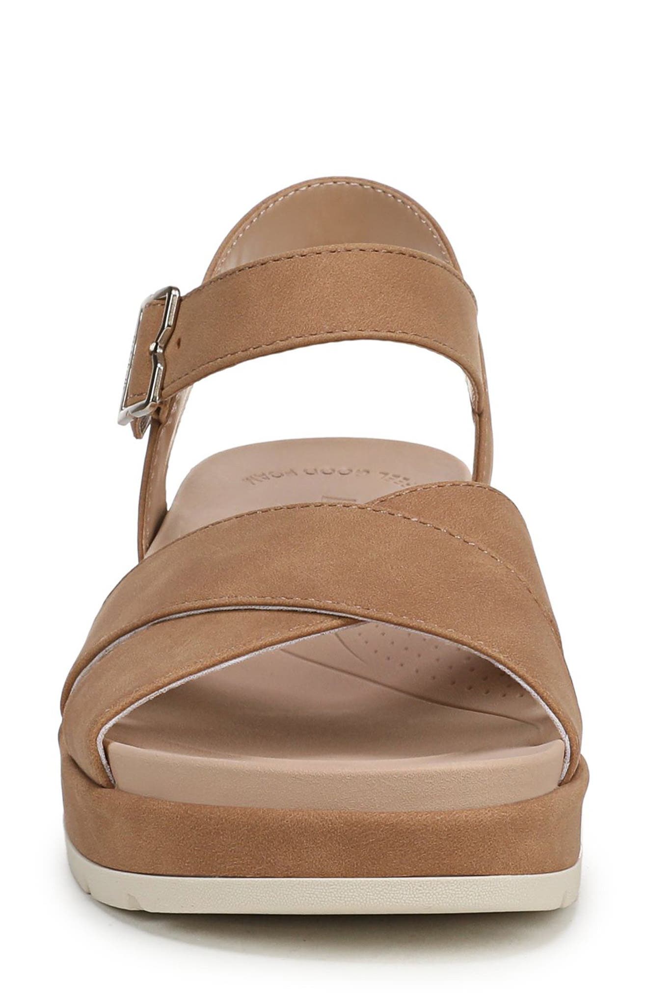 Free Love Ankle Strap Platform Slide Sandal, Alternate, color, LIGHT HONEY