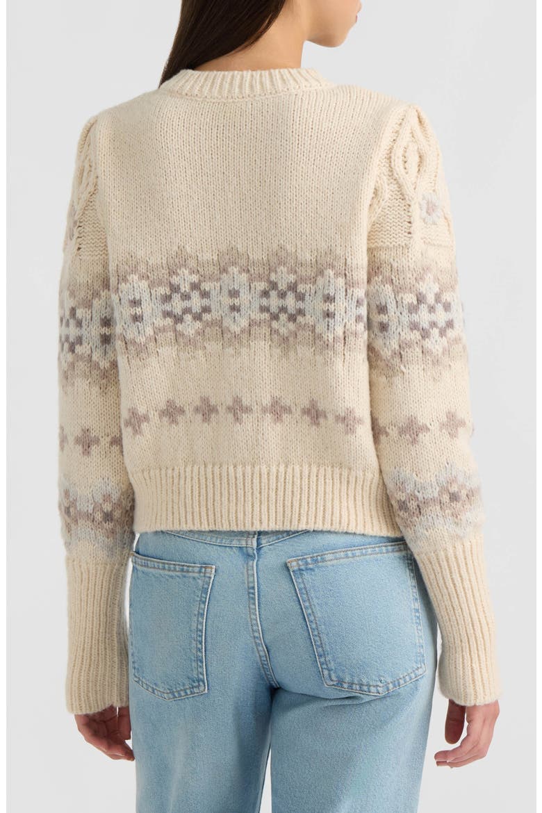 Embroidered Cable Knit Cardigan, Alternate, color, MARSHMALLOW