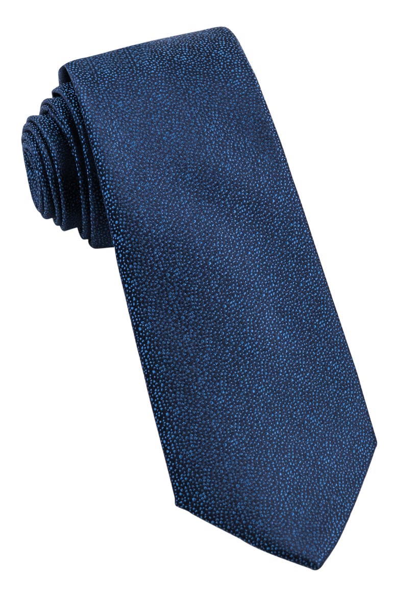 Textured Silk Tie, Main, color, NAVY