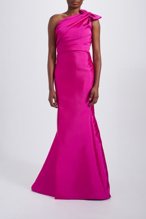 Mikado Draped Bodice Gown