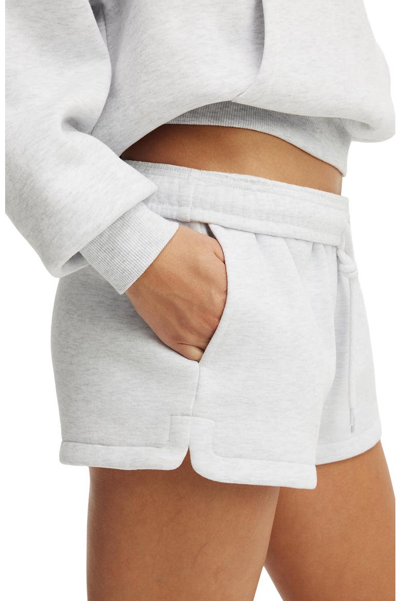 Women's Active Plush Classic Mini Short, Alternate, color, Cloudy Grey Marle