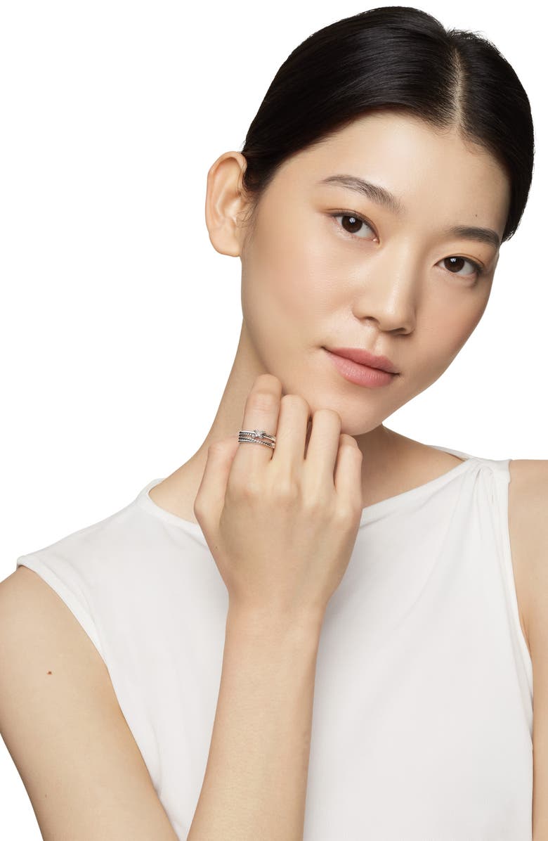 David Yurman X Crossover Ring with Diamonds, Alternate, color, Diamond