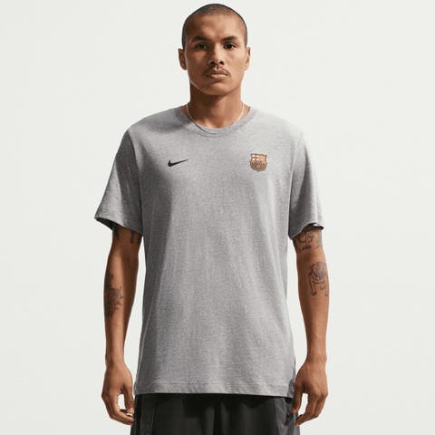 Men's Nike  Gray Barcelona Crest Essential T-Shirt