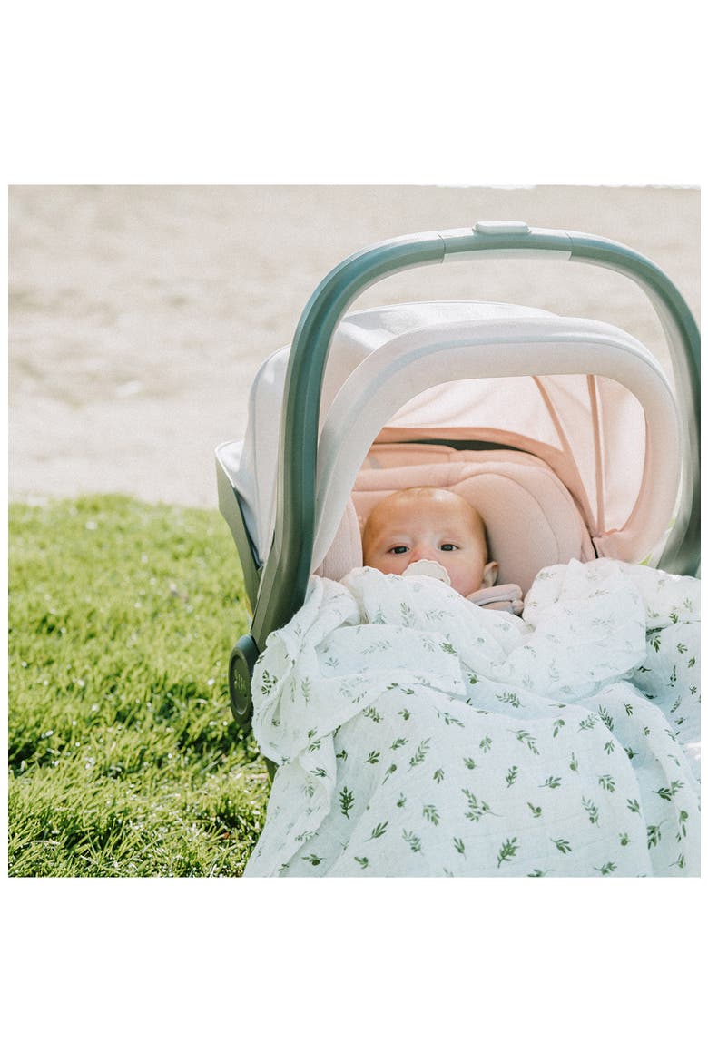 Organic Cotton Muslin Swaddle Blanket, Alternate, color, OLIVE BRANCH