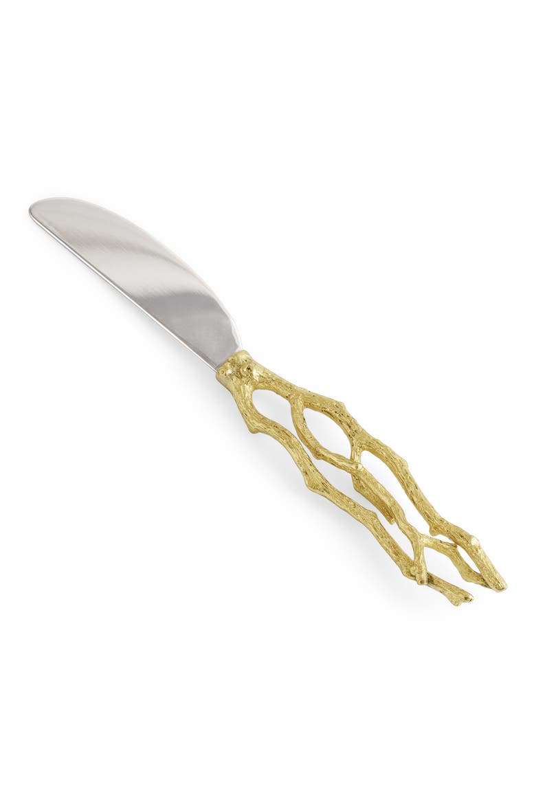Butterfly Ginkgo Cheese Board & Spreader Set, Alternate, color, GOLD/ WHITE