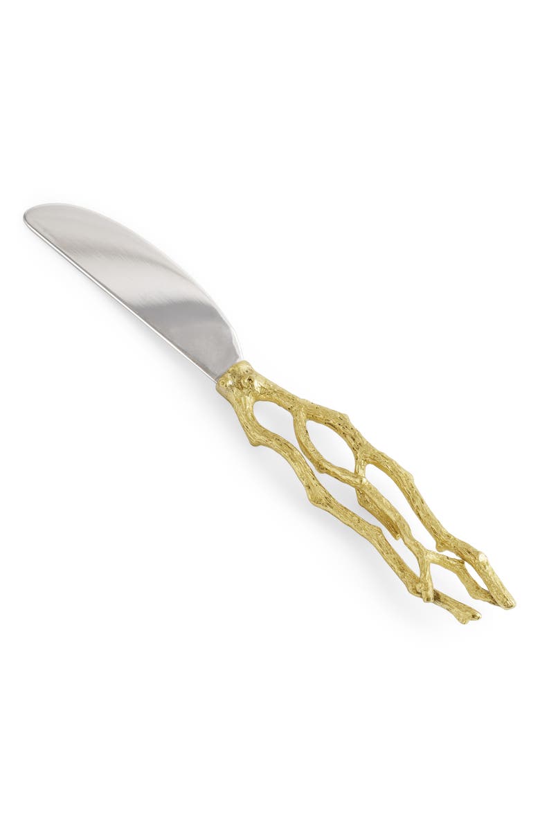 Michael Aram Butterfly Ginkgo Cheese Board & Spreader Set, Alternate, color, Gold/ White